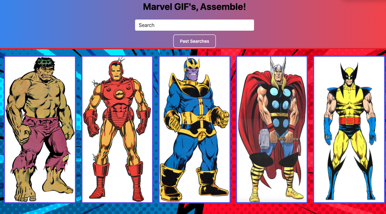 Group Project, Marvel Gif Engine link